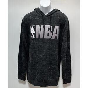 NBA Basketball Logo Hoodie Mens XL Black Pattern Long Sleeve Sweater License